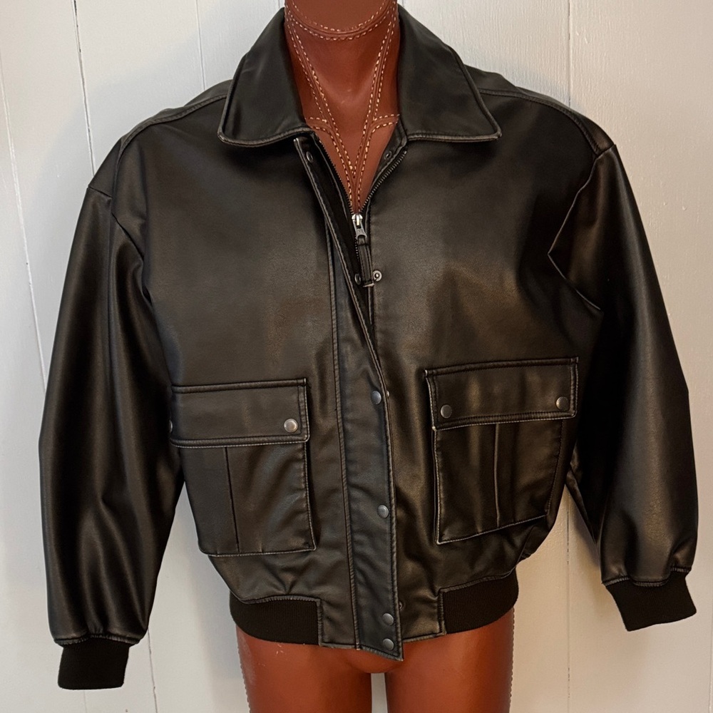 American Eagle Outfitters Black Bomber Jacket